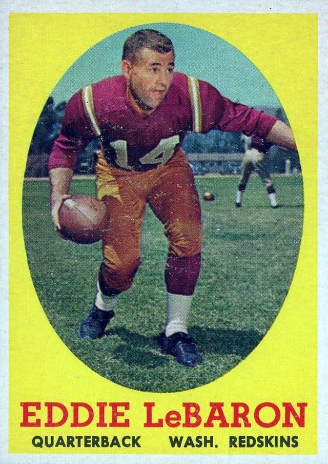 Eddie leBaron 1958 Topps American football card