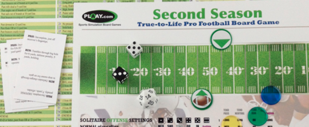 Second Season Pro Football Board Game — PLAAY Games