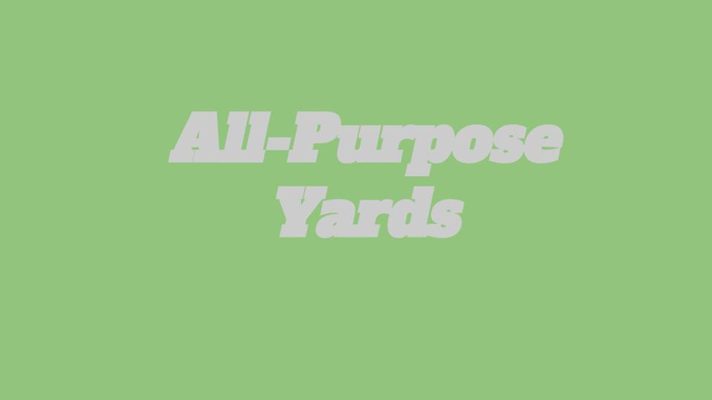 The Greatest NFL Players in AllPurpose Yards