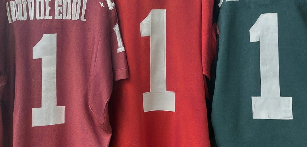 Number 1 football jersey sold on sale