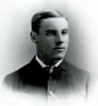 Vintage black and white year book photo pose of Photograph of Alex Moffat. Reprinted in "Princeton Football" by Mark F. Bernstein, p. 14.
