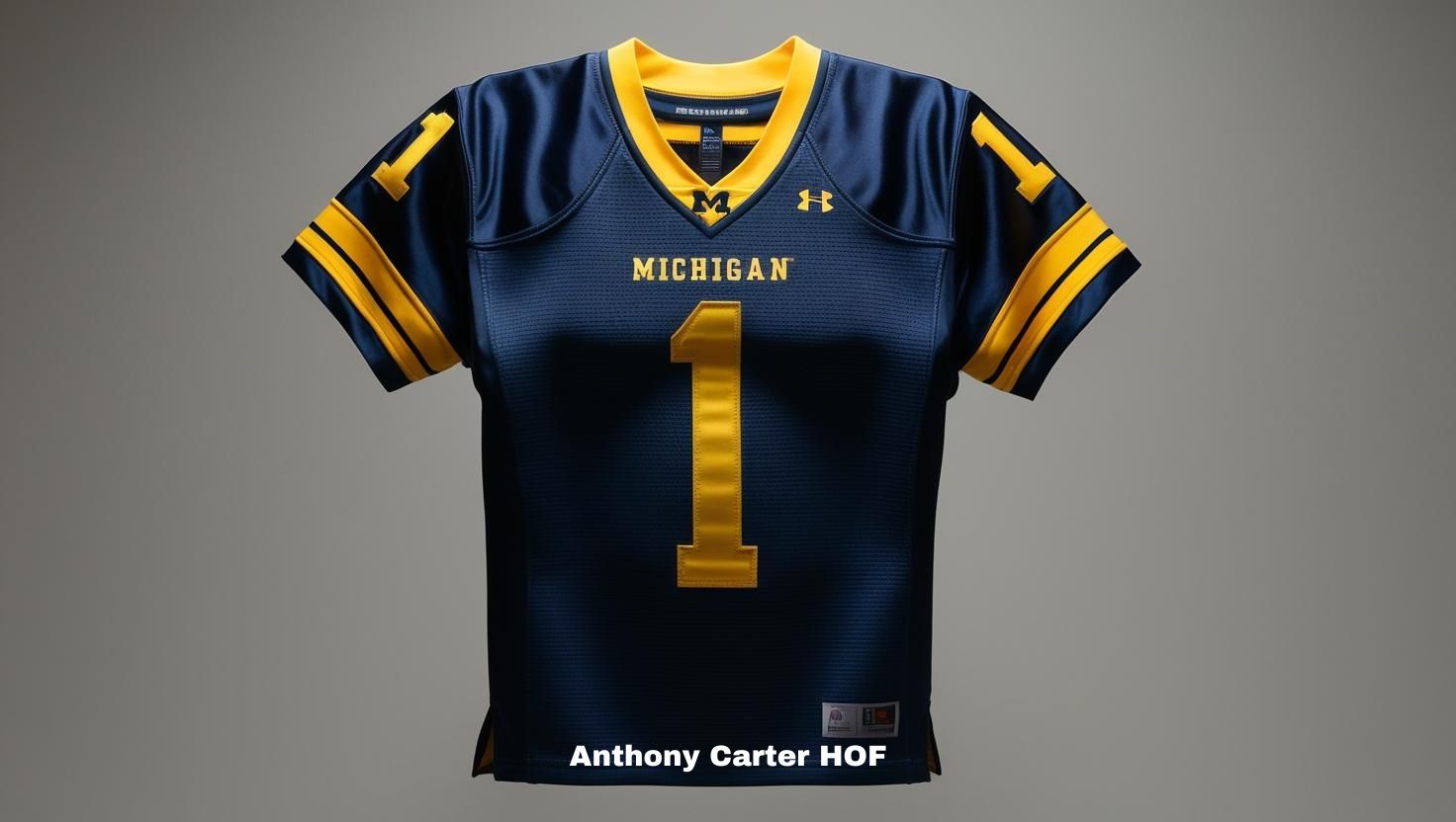 Ai image of a Michigan blue and maise jersey number 1
