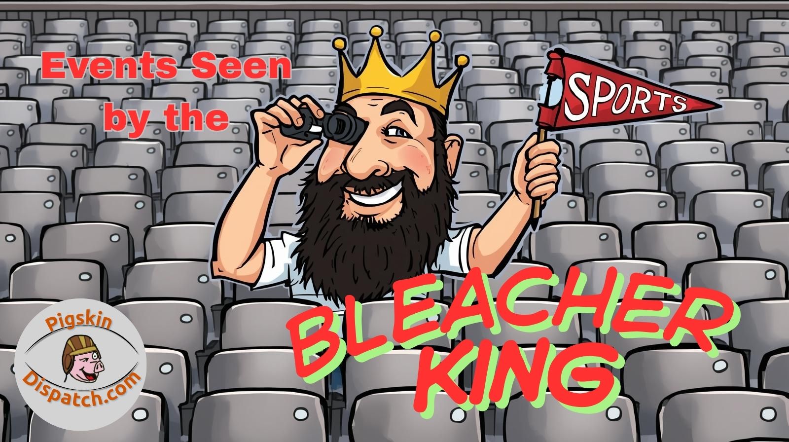 AI generated image of our guest the Bleacher King