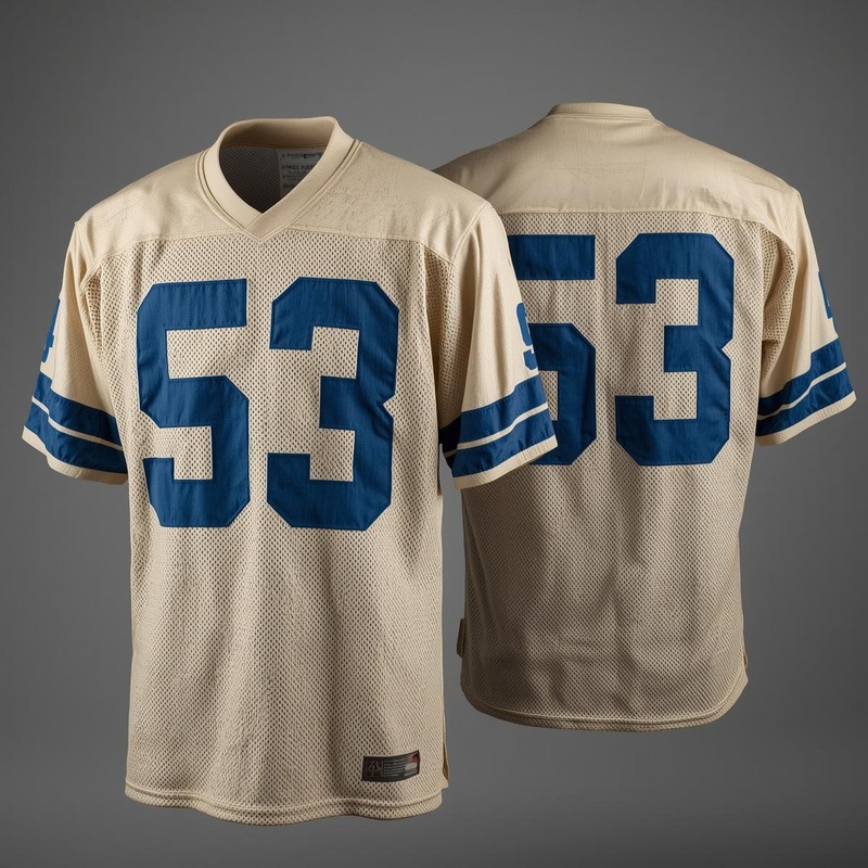An AI-created image of a Dallas American football number "53" jersey