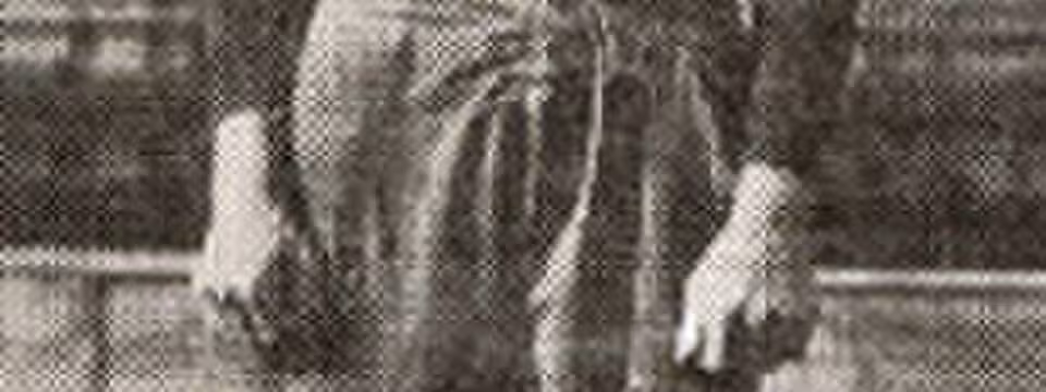 Manipulated detail of a 1926 program picturing my father and Huston Stockton from Mike Moran's personal collection