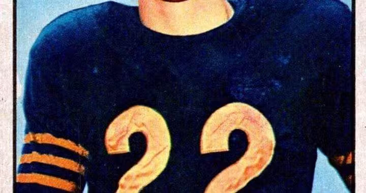 Color trading card of George Blanda Bowman card 1954