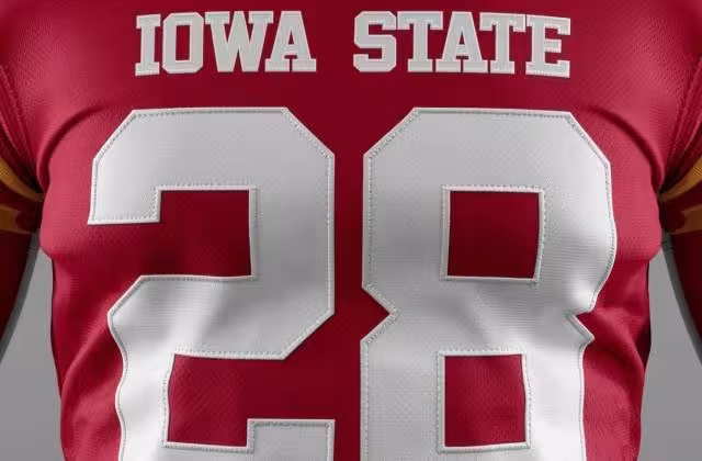 Gemini AI-created image of what the player may have worn, a 2000s version of Iowa State jersey 28.