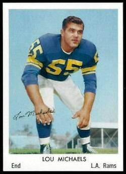 Lou Michaels with the Rams in 1959, uploaded to Wikimedia Commons by a contributor.