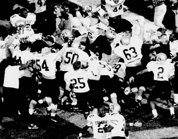 black and white newspaper image of the Colorado 1994 Miracle 25 Sep 1994, Sun The Bellingham Herald (Bellingham, Washington) Newspapers.com