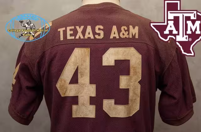 Canva AI-created image representative of what the player, Texas A&M jersey 43 from 1938.