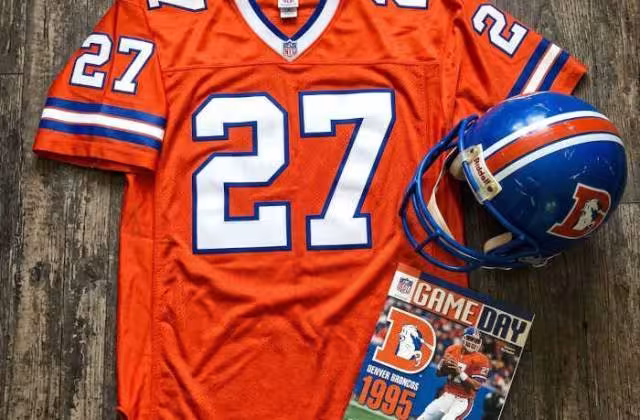 Gemini AI-created image of a 1995 Denver #27 jersey to honor Steve Atwater.