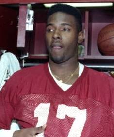 Full color image of Noles #17, Charlie Ward 1991, while at Florida State, released into the public domain,uploaded to Wikimedia Commons by a contributor.