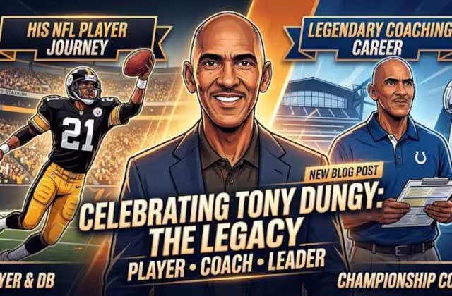 Gemini AI created image celebrating Tony Dungy as a player and coach.