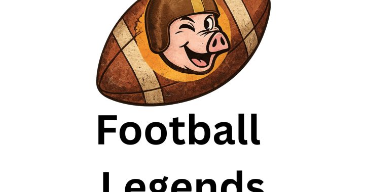 Color Pigskin Dispatch Logo with Football Legends typeset