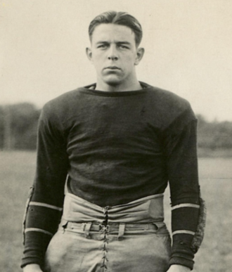 Vintage b/w American football image of George Pfann, <a rel=