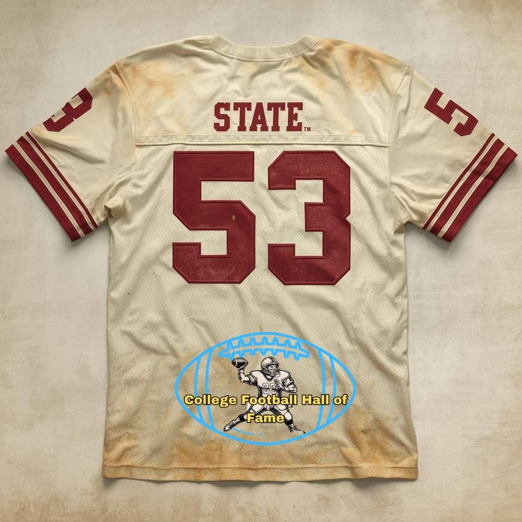 Canva AI-created image representative of what the player, Miss. State number 53.