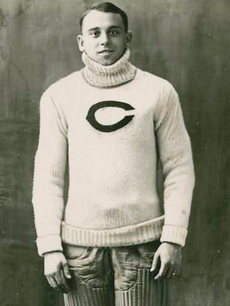 Vintage b/w image of Walter Steffen, from a photograph courtesy of Alonzo Stagg, University of Chicago.