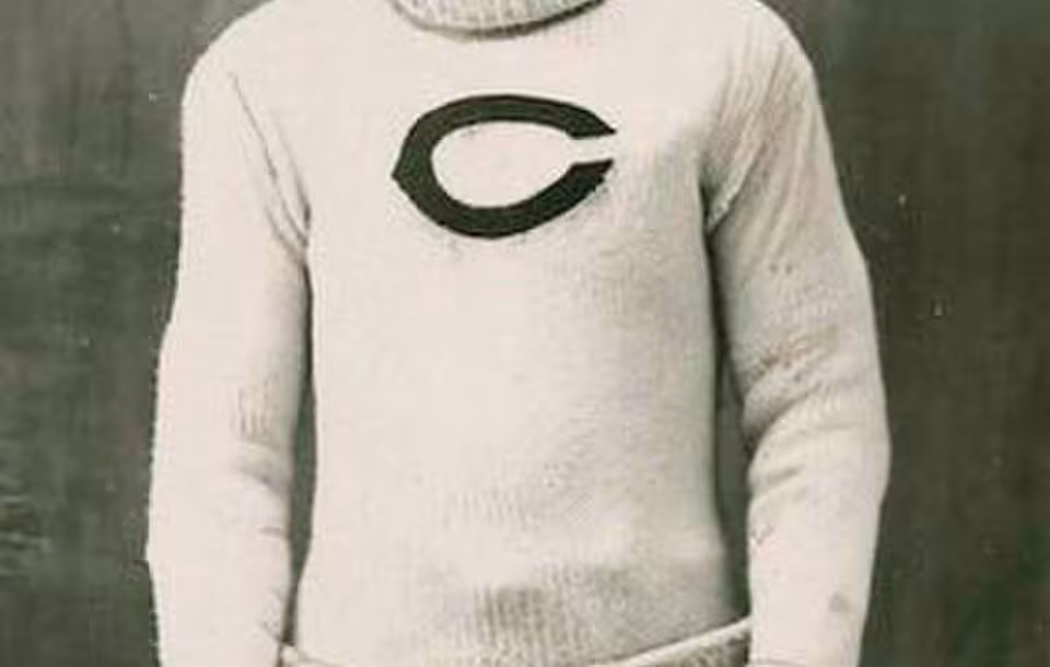 Vintage b/w image of Walter Steffen, from a photograph courtesy of Alonzo Stagg, University of Chicago.