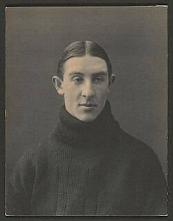 Black and white vintage image of William T. Reid, Jr., photographic portrait, ca. 1901 Courtesy of the Pach Brothers - Harvard University Archives via a kind uploader to Wikimedia Commons who shared it.