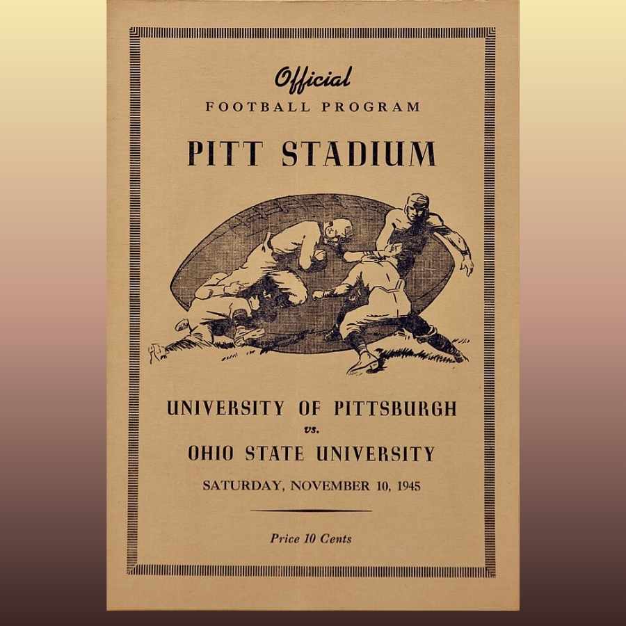 1945 Pitt versus Ohio State program cover