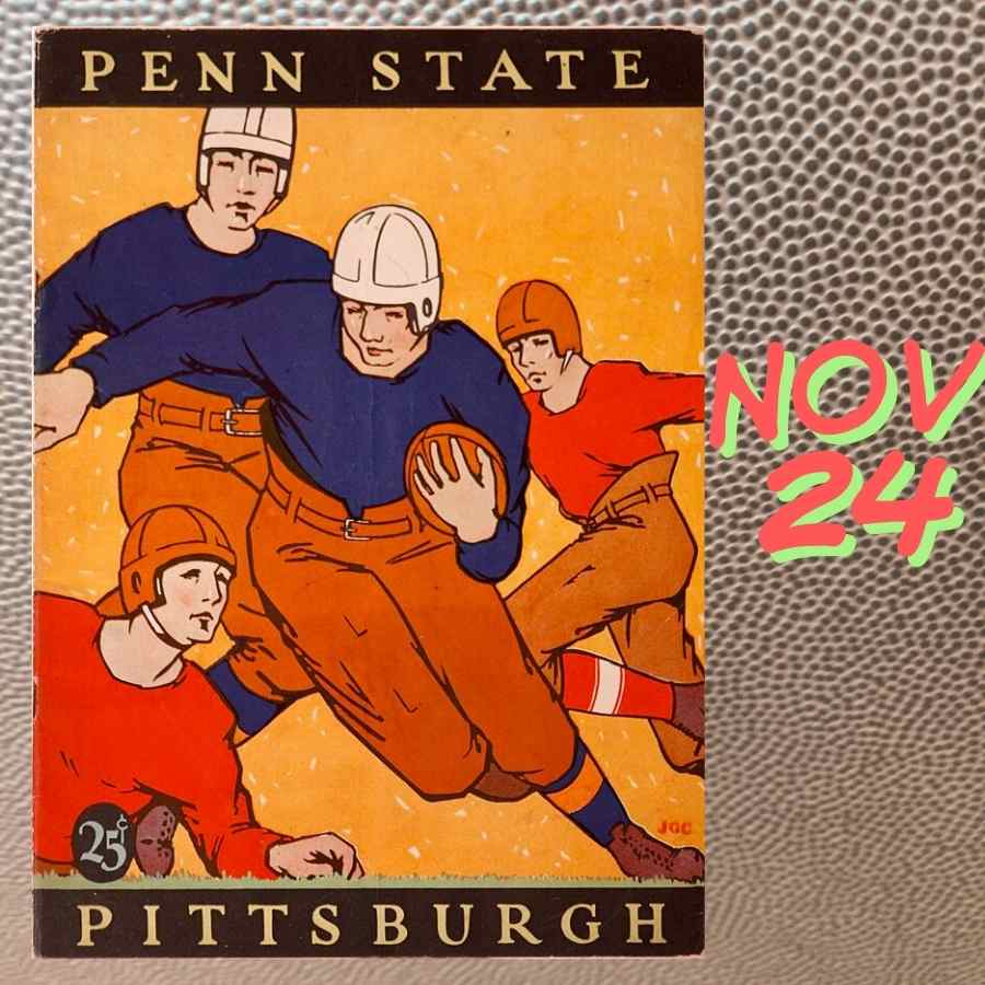 Nov 24, 1927 Pitt vs Penn State program cover