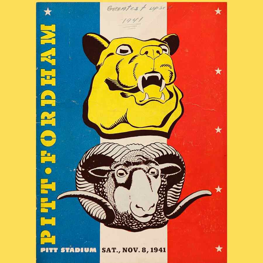1941 Pitt vs Fordham Program Cover
