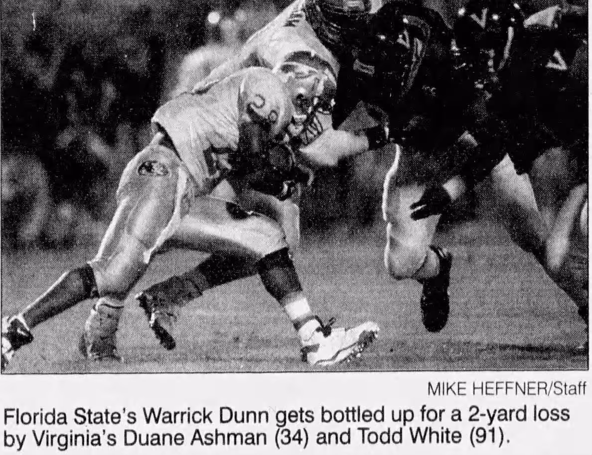 The Streak Stops Here: How Virginia’s Goal Line Stand Ended FSU’s ACC Reign (1995)