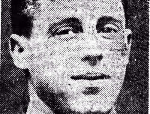 black and white head shot of Albert James "Albie" Booth portrait photograph, circa 1929