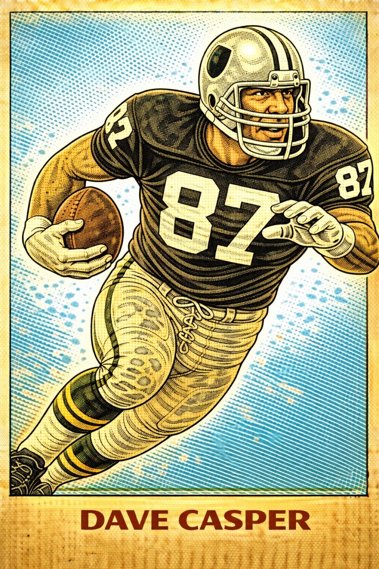 AI image of a football player wearing a Oakland jersey 87 in an action pose