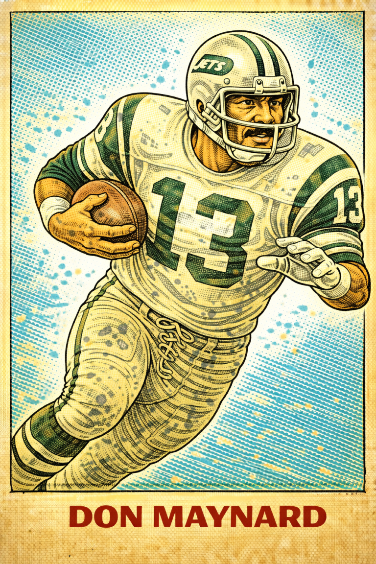 AI image of a football player wearing a Jets jersey 13 in an action pose