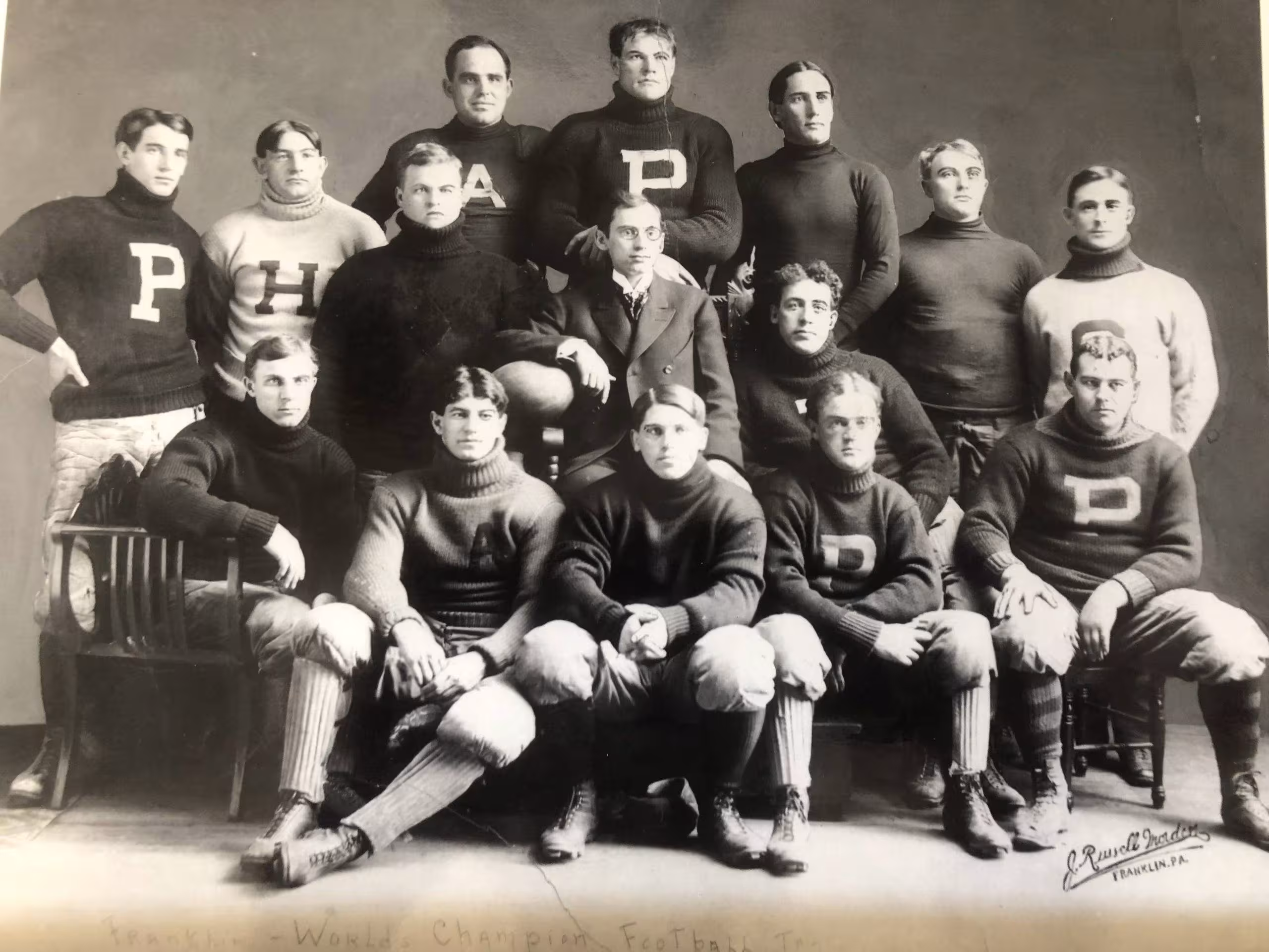 Black and white, Only known image of the team photo of the 1903 Franklin All-Stars