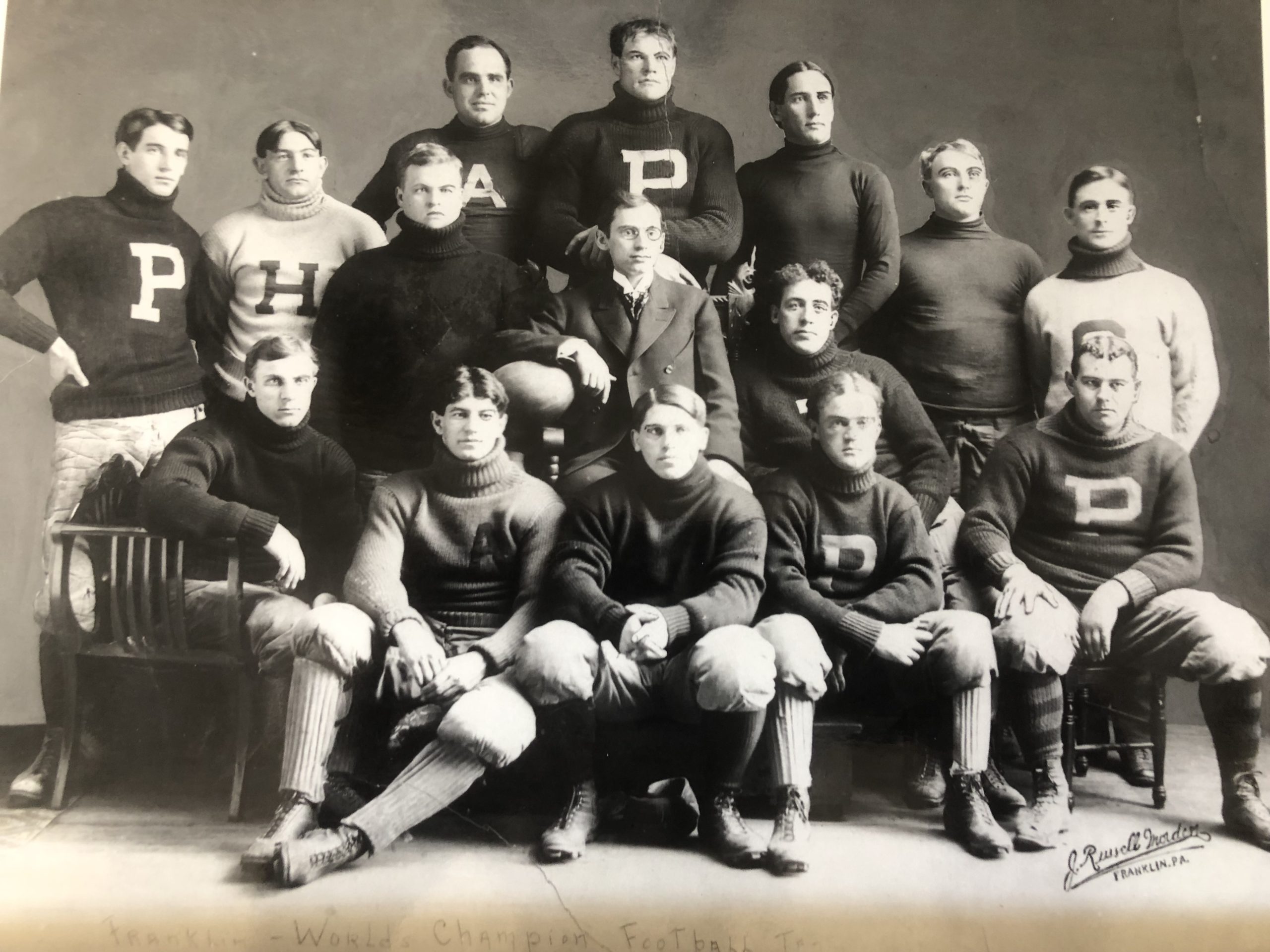 Black and white, Only known image of the team photo of the 1903 Franklin All-Stars