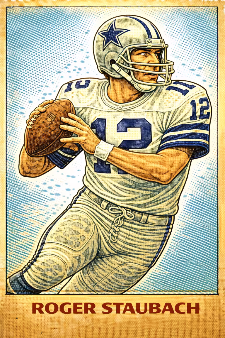 AI image of a football player wearing a Dallas jersey 12 in an action pose
