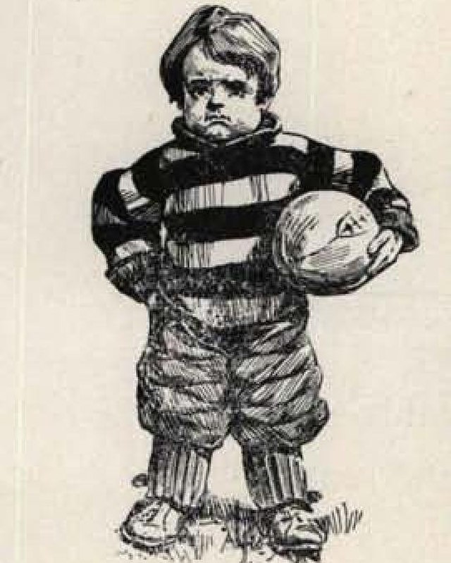 black and white whimsical hand sketch of 1905 Webfoot University of Oregon yearbook