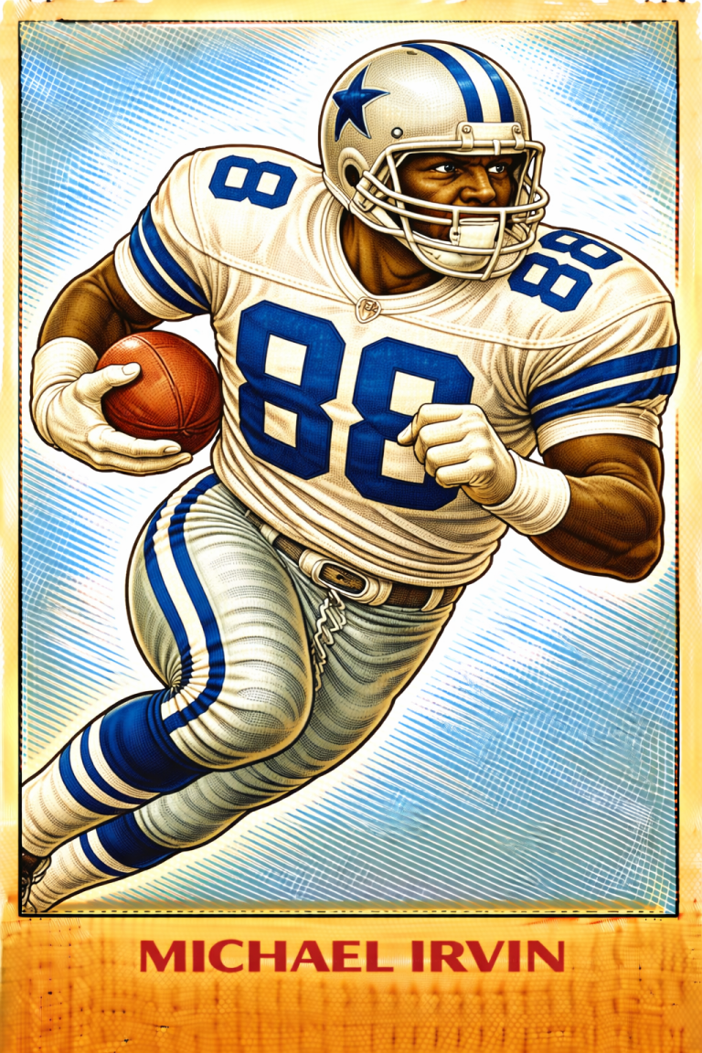 AI image of a football player wearing an Dallas jersey 88 in an action pose