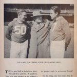 11945 image of Ken Strong, Coach Steve Owen, and Mel Hein, of the NY Giants.