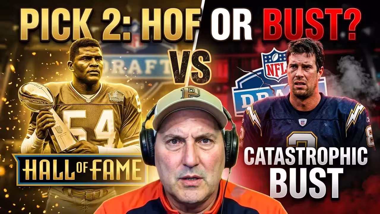 COlor image of Host Darin Hayes in from of some American football AI generated players