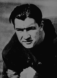 Archival 1920s portrait of Hall of Famer 'Pooley' Hubert, the powerhouse quarterback who led Alabama to its first Rose Bowl victory.