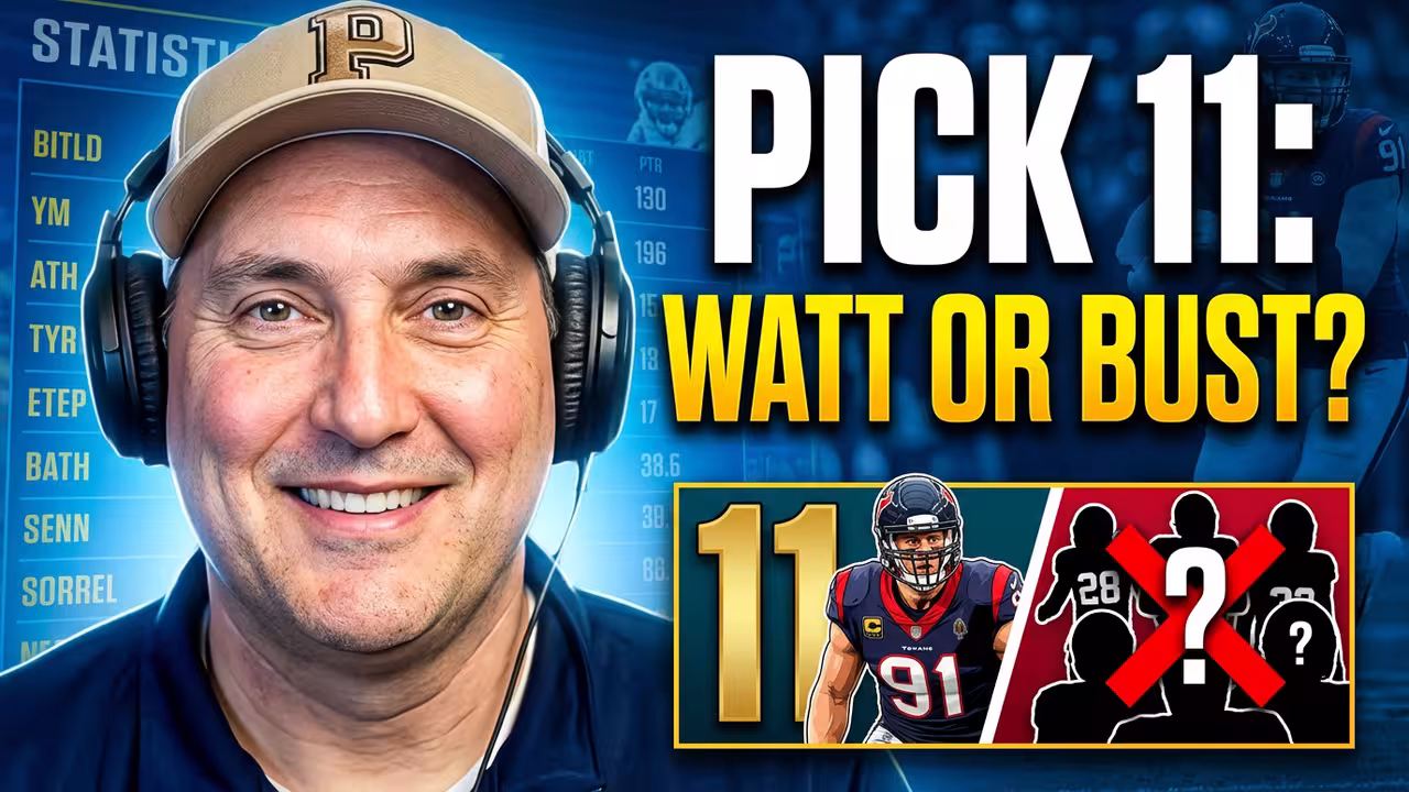 Full color , hi-def, AI-generated image banner of host Darin Hayes propping the 11th Pick Watt or Bust.