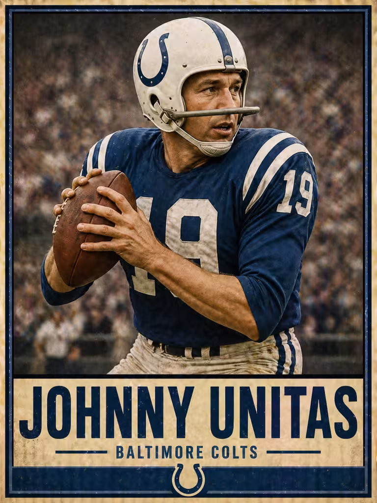 Johnny Unitas Quarterback Baltimore Colts 1956 1972