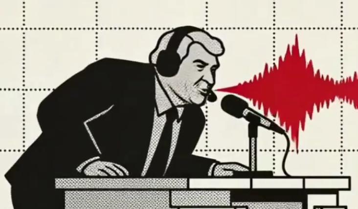 AI sketch of John Madden broadcasting