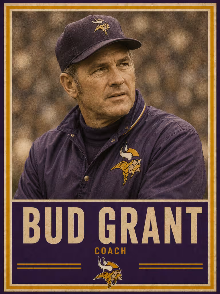 Bud Grant Coach Minnesota Vikings 1967 1985