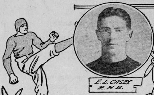 Vintage black and white head shot publicity photo cropped of Ed Casey 1919