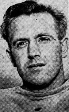 Vintage 1949 publicity head shot of American football player Eddie Talboom