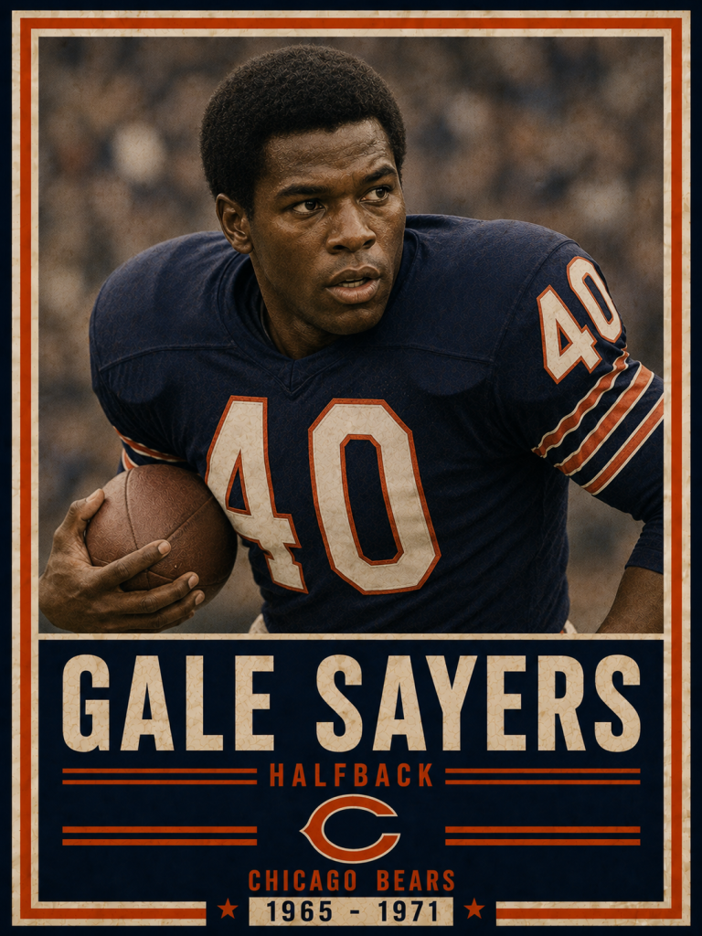 Gale Sayers Halfback Chicago Bears 1965 1971