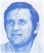 Cropped vintage black and white image of Majors as Pittsburgh's head coach in 1976