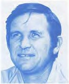 Cropped vintage black and white image of Majors as Pittsburgh's head coach in 1976
