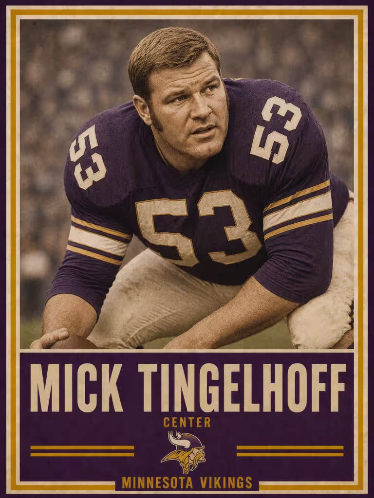 Mick Tingelhoff Center Minnesota Vikings 1962 1978