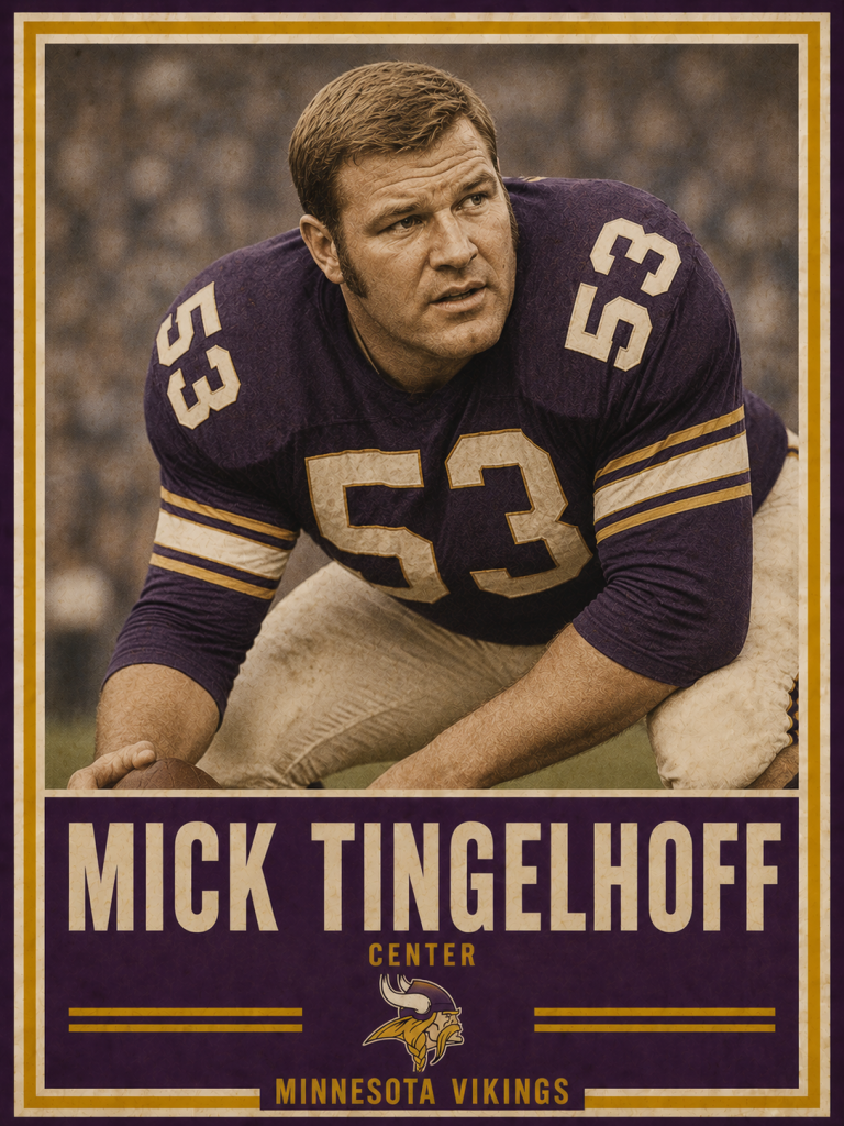 Mick Tingelhoff Center Minnesota Vikings 1962 1978