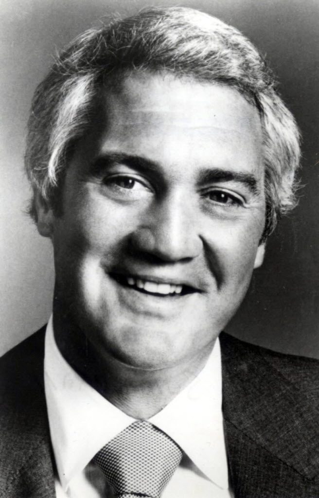 Publicity black and white head shot photo for broadcaster Pat Summerall, 1979.